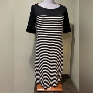 Lauren Ralph Lauren Black and White Striped Dress